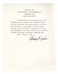 Legendary Jazz Singer Sarah Vaughan Lot of 5 Contracts Signed